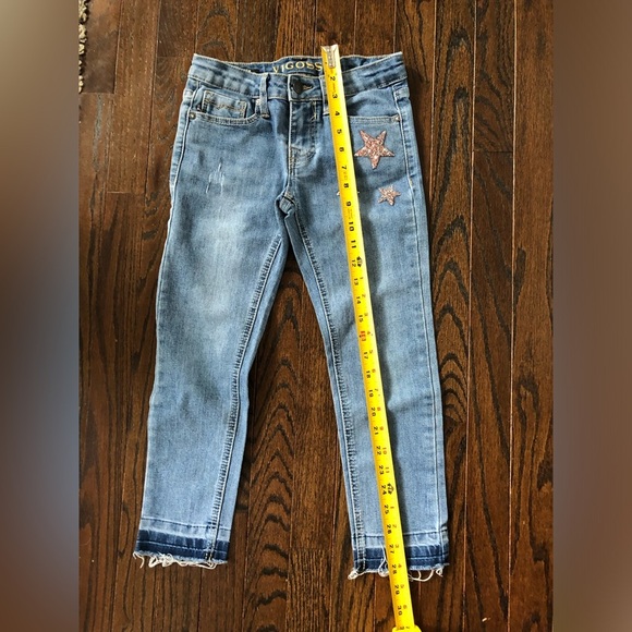 VIGOSS Girls (6-7?) The Austin Ankle Skinny Mid-Rise Crystal Stars Vintage Jeans - Picture 9 of 13